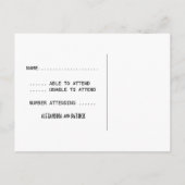 桃ヴィンテージスワールRSVPポストカード インビテーションポストカード (裏面)