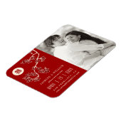 桃中国のの結婚写真 マグネット (左側)