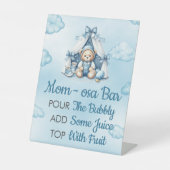 桃佐バーオベビーテディベアInテント 台座サイン (正面)