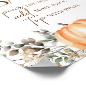 桃佐バーカボチャ秋秋ベビーシャワー ポスター (角)