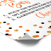 桃佐バーハロウィンベイビーシャワーサイン ポスター (角)