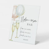 桃佐バーピンク&ブルーバルーンジェンダーリビールサイン 台座サイン (正面)