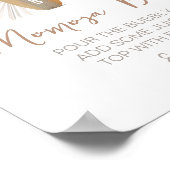 桃佐バーベビーオンボードベビーシャワーのサイン ポスター (角)