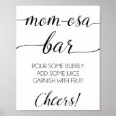 桃佐バーベビーシャワーサイン ポスター (正面)