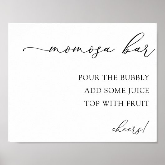 桃佐バーベビーシャワードリンクサイン ポスター (正面)