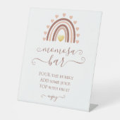 桃佐バーベビーシャワー台座看板 台座サイン (正面)