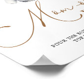 桃佐バーボホクリスマスホリデーベビーシャワー ポスター (角)