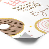 桃佐バー母オサピンクガール誕生日パーティーサイン ポスター (角)