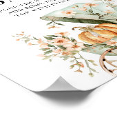 桃佐バー秋リトルカボキンベイビーシャワー ポスター (角)