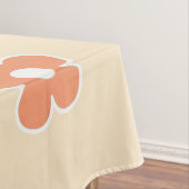 桃名門私立校風の白ヒッピー花柄 テーブルクロス (インサイチュ)