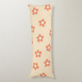 桃名門私立校風の白フローラシンプル花柄 ボディピロー (正面縦)