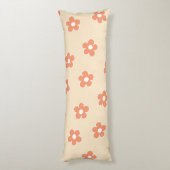 桃名門私立校風の白フローラシンプル花柄 ボディピロー (裏面 (縦))