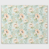 桃咲きフローラ花包み紙 ラッピングペーパー (フラット)