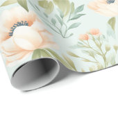 桃咲きフローラ花包み紙 ラッピングペーパー (ロールコーナー)