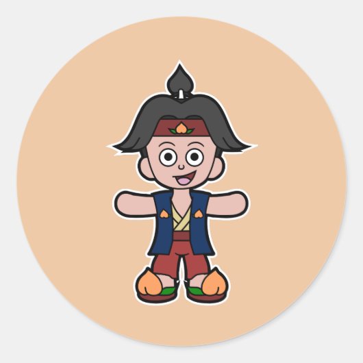 桃太郎ヒーロー ラウンドシール (正面)