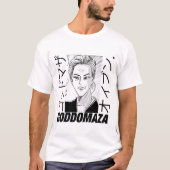 桃子クラシック引用文付きゴドマザ頭 Tシャツ (正面)