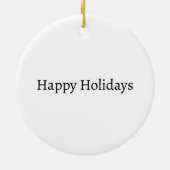 桃市松模様にホットピンク幾何学模様レトロモノグラム セラミックオーナメント (裏面)