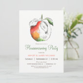 桃引っ越し祝いパーティーパーティの招待状 招待状 (スタンド正面)