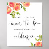 桃救済お母さん封筒忙しに住所 ポスター (正面)