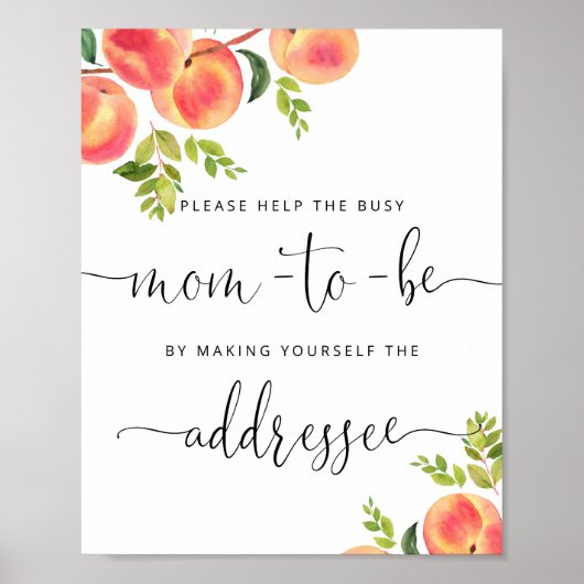 桃救済お母さん封筒忙しに住所 ポスター (正面)