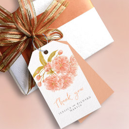 桃春の花結婚のアー感謝していトユー ギフトタグ