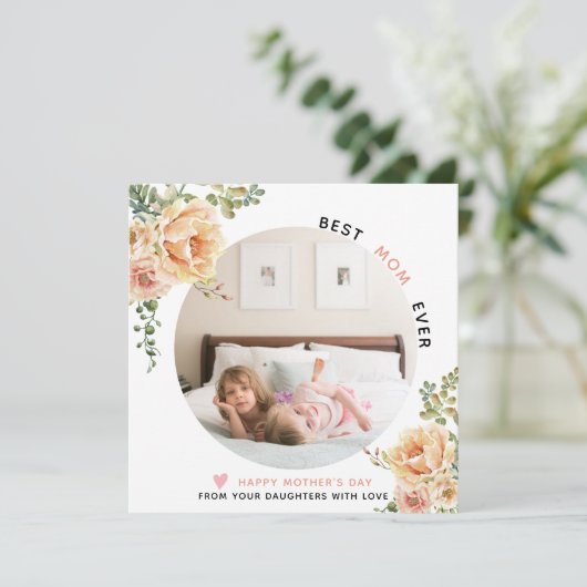 桃最高の花母の日の写真 シーズンカード (スタンド正面)