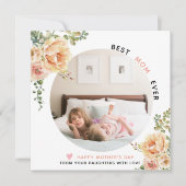 桃最高の花母の日の写真 シーズンカード (正面)