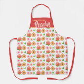 桃果花パーソナライズされた料理台所 エプロン (正面)