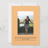 桃水玉模様写真卒業のお知らせ 案内状 (裏面)