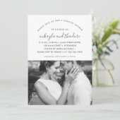桃淡い色のカップルのシャワーフォト招待状 招待状 (スタンド正面)