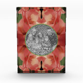 桃淡い色のグラジオラスの花を追加 フォトブロック (正面)