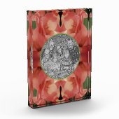 桃淡い色のグラジオラスの花を追加 フォトブロック (左)