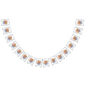 桃淡い色のバラ50と素晴らしい誕生日パーティー バンティングフラッグ (全)