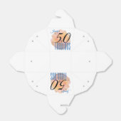 桃淡い色のバラ50と素晴らしい誕生日パーティー フェイバーボックス (折り畳みなし)