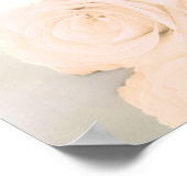 桃淡い色のバラ6テーブル結婚の座席表 ポスター (角)