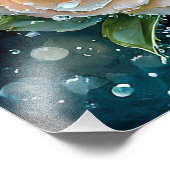 桃淡い色のバラ フォトプリント            (角)