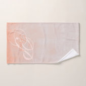桃灰色ラスティック抽象芸術モノグラム バスタオルセット (ハンドタオル)