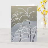 桃生草花折りヴィンテージグリーティングカード カード (黄色い花)