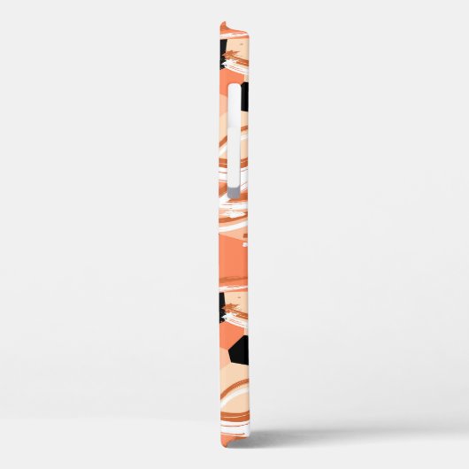 桃白黒抽象芸術パターン。 Case-Mate iPhoneケース (裏面 / 左)