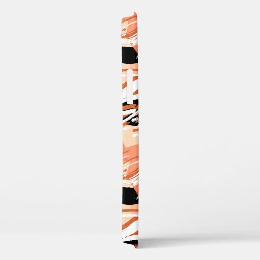 桃白黒抽象芸術パターン。 Case-Mate iPhoneケース (裏面 / 右)