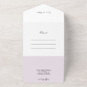 桃素朴花水彩画 オールインワン招待状 (外側)