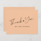桃結婚のエレガント脚本 サンキューカード (正面/裏面)
