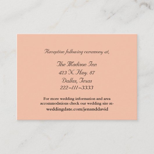 桃結婚のエンクロージャカード エンクロージャーカード (正面)