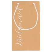 桃結婚の花嫁の定型化スクリプト スモールペーパーバッグ (裏面)