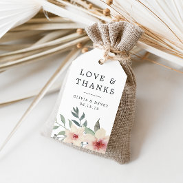 桃結婚の花 ギフトタグ