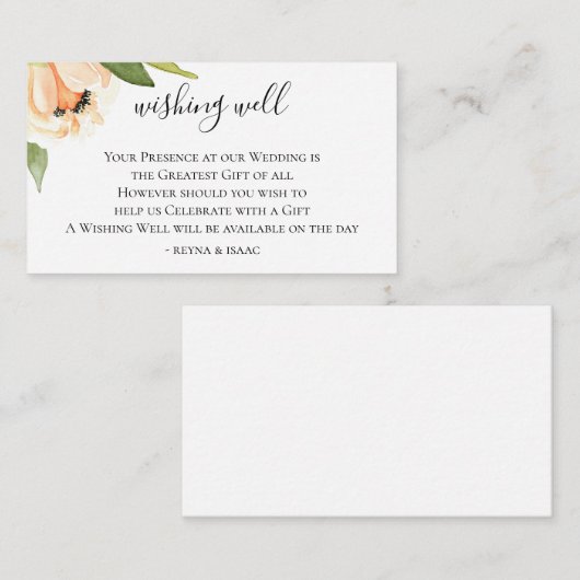 桃結婚フローラの願い井戸 エンクロージャーカード (正面/裏面)