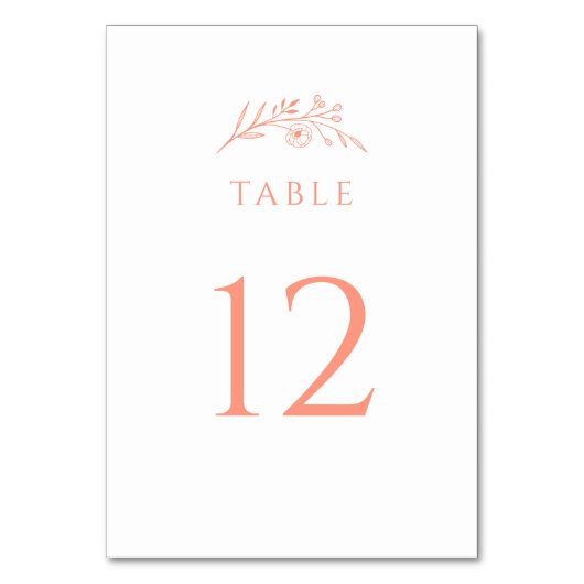 桃結婚花 テーブルナンバー (正面)