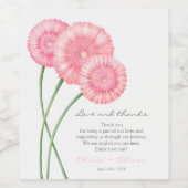 桃結婚菊 ワインラベル (シングルラベル)