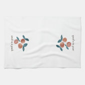 桃絵画の甘い桃 キッチンタオル (横)