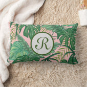 桃緑葉枕 ランバークッション (ブランケット)